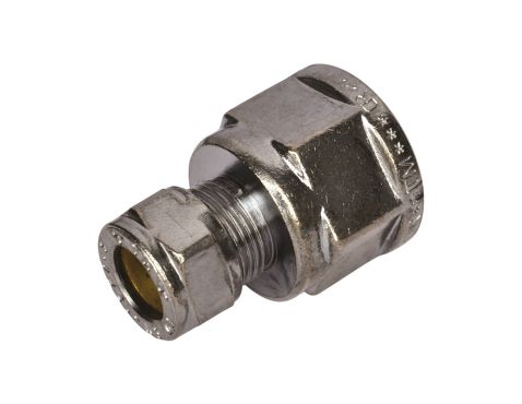 Straight fem BR ø10×1/2" CROME
