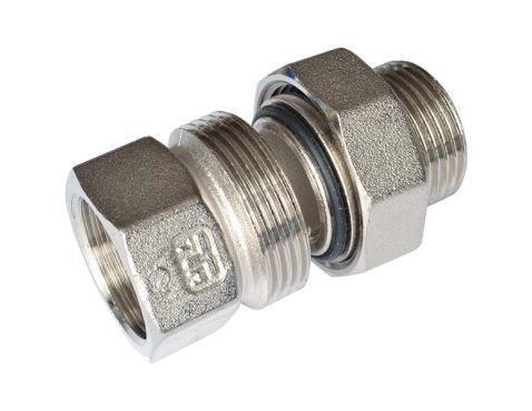 Förskruvning förniklad inv/utv 1"