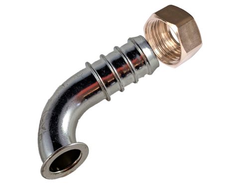 Sl.forskr. 90° MS Ø25×1"flad