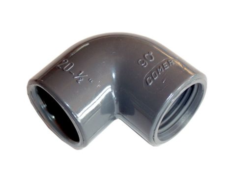 Vinkel 90° PVC m/m ø16×3/8"