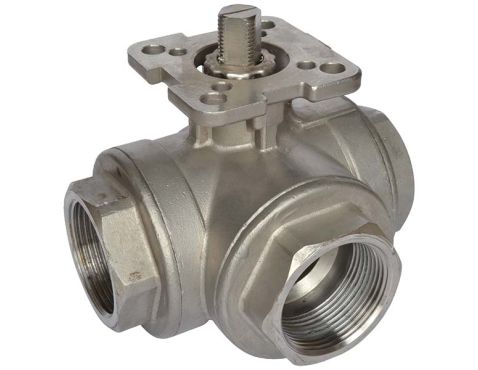 Kuglehane 316 3vejs T 1/2"ISO