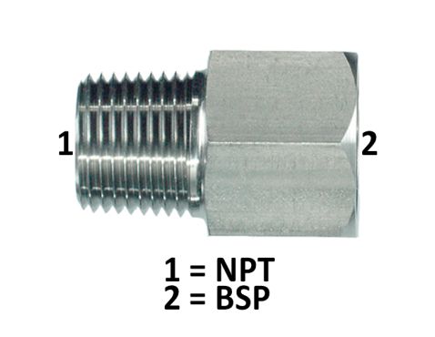 Adapter 316 1/2"NPT×1/2"BSP