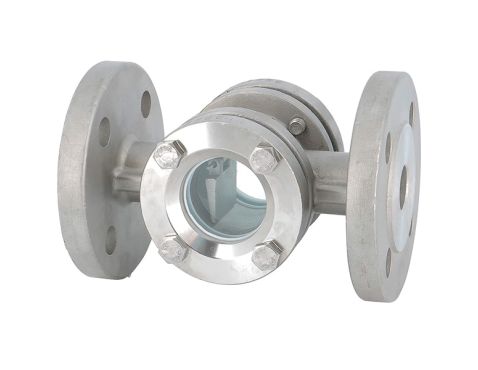 Skueglas med flange DN 125