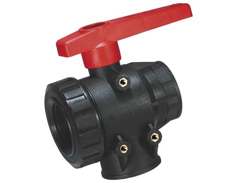 Kuglehane PP 3-vejs L/T 2"