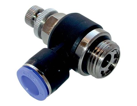 Flowregulator 90° ø10×1/2"BSPP