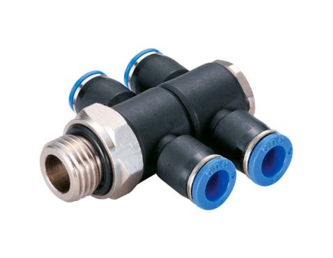 Manifold BR 1/2"BSPP×2·2·ø4