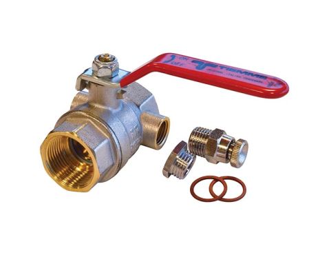 Ballvalve BR w/drain 1"
