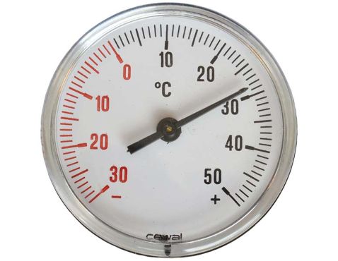 Thermometer Ø63 10cm 0-120°