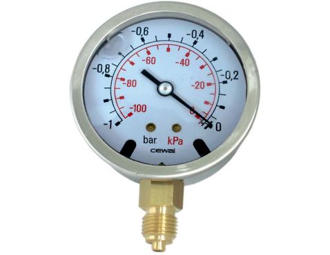 Vakuummeter RS Ø50 -1-0bar 1/4"Ned