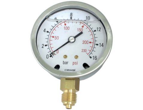 Manometer RS Ø50 0-1bar 1/4"Ned