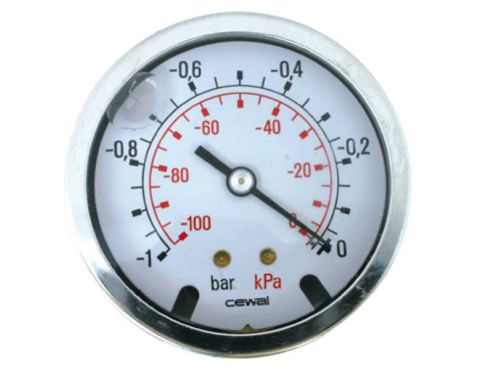 Vakuummeter Ø63 -1-0bar 1/4"Bag