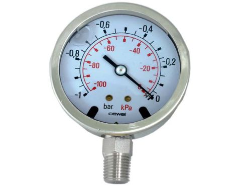 Vakuummeter RS Ø63 -1-0bar 1/4"Ned