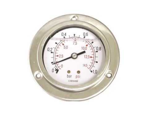 Manometer Ø50 flange 0-6bar 1/4"