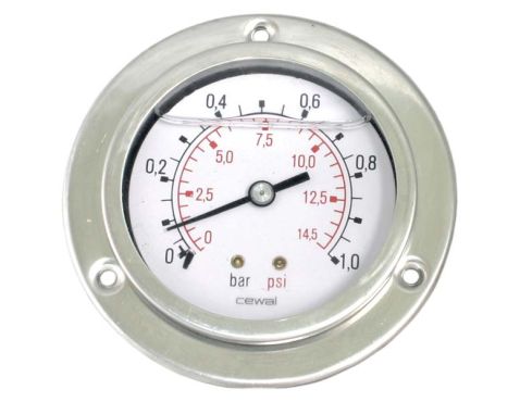 Vakuummeter Ø63 flange -1-0bar 1/4"