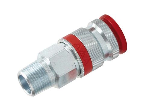 Coupling STEEL male ⅜"BSPT