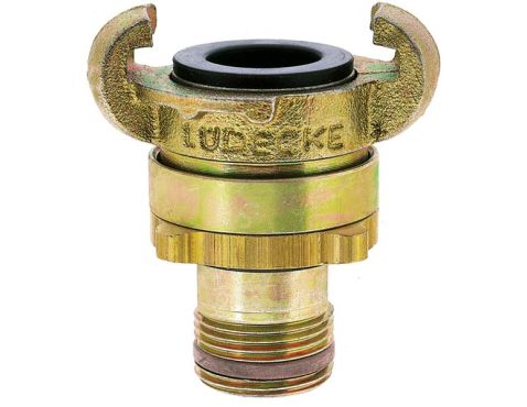 Klokobling 1/2" udv. gevind m/lås