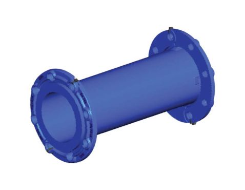Flänsrör 500mm x DN150